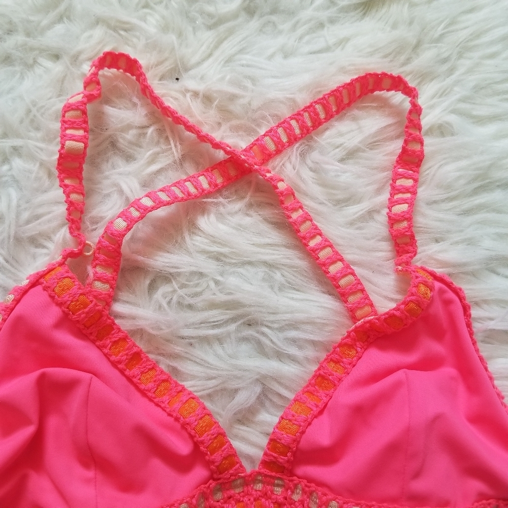 Victorias Secret Neon Pink Swim Bikini Top - Picture 3 of 7